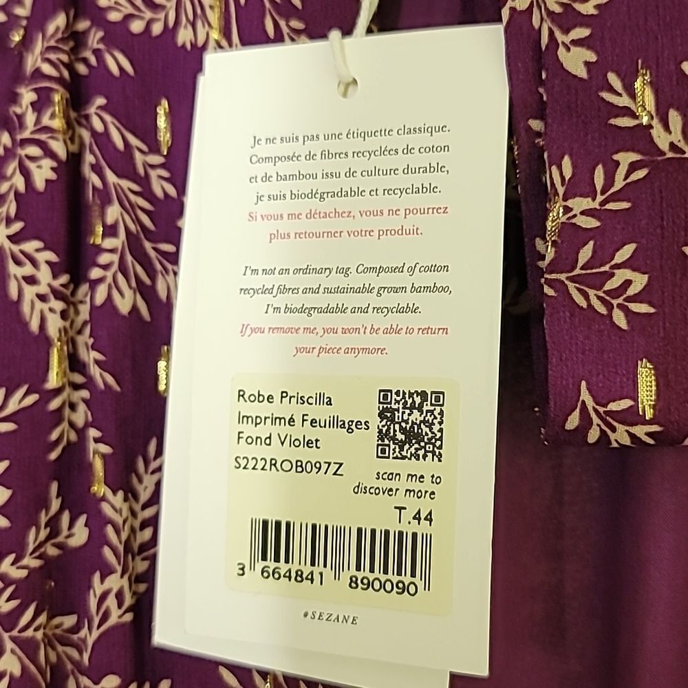 Sezane NWT Rare Priscilla Midi Dress Size 44 - Picture 11 of 13